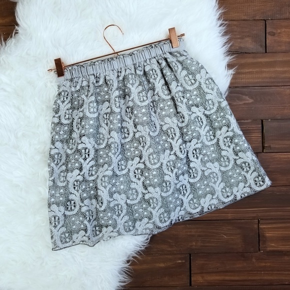 J. Crew Women's 6 Heather Laced Mini Skirt 43452 - Picture 4 of 7